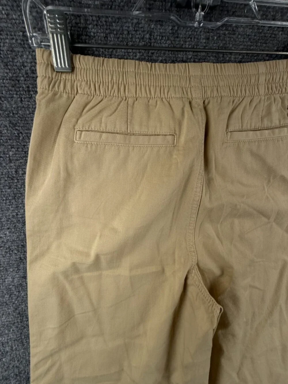 Polo Ralph Lauren Pants Women Beige Capri Size 16 Adult Cotton Elastic Waist